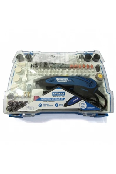 EVOMAX MİNİ TAŞLAMA SETİ 190 PARÇA 6128001001 ürün görseli 1