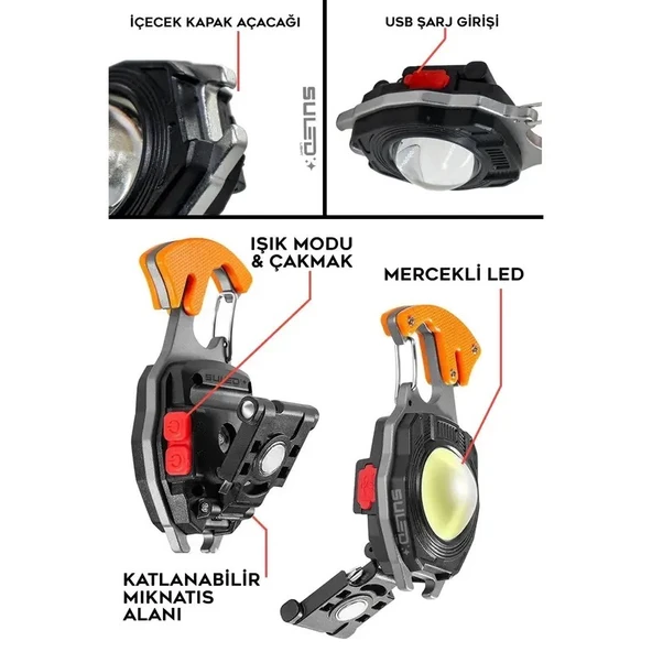 SAFE-KEY Çok Amaçlı Işık “Cebindeki Hayatta Kalma Kiti” ürün görseli 1