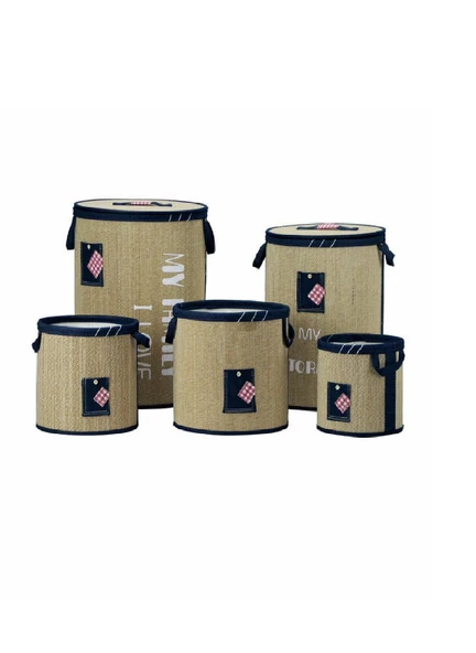 Arow 5li Bambu Sepet Seti - Resim 2