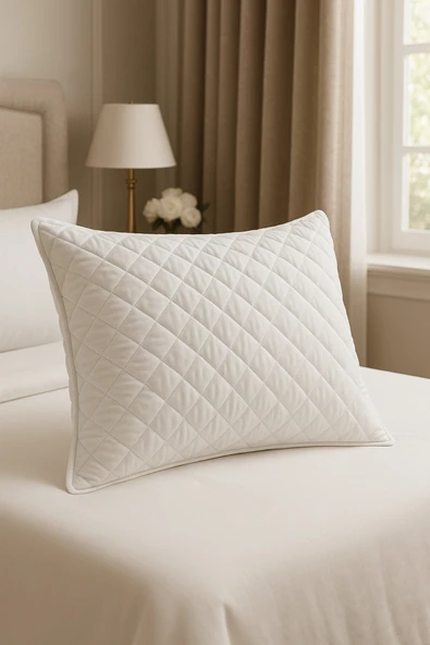 Kapitoneli Fermuarlı Yastık Alezi 50x70 Cm - Yastık Koruyucu Kılıf - Resim 2