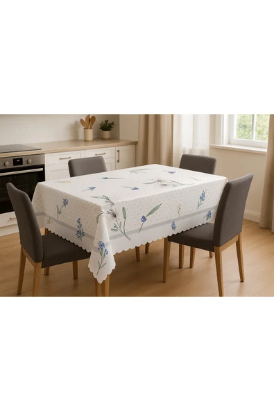 Leke tutmaz Masa Örtüsü 3D Dijiital Baskılı Benekli Çiçek Flowers ürün görseli