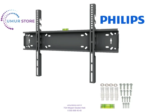 Philips 65” 65PUS7009/62 / 43”- 65” inç Lcd Led Televizyon Sabit Duvar Askı Aparatı ürün görseli 1