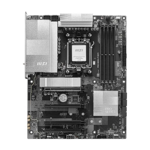 MSI MB PRO B850-P WIFI AM5 DDR5 8200MHZ(OC) HDMI 3x M.2 USB 10Gbs 5G LAN WI-FI 7 ATX ürün görseli 1