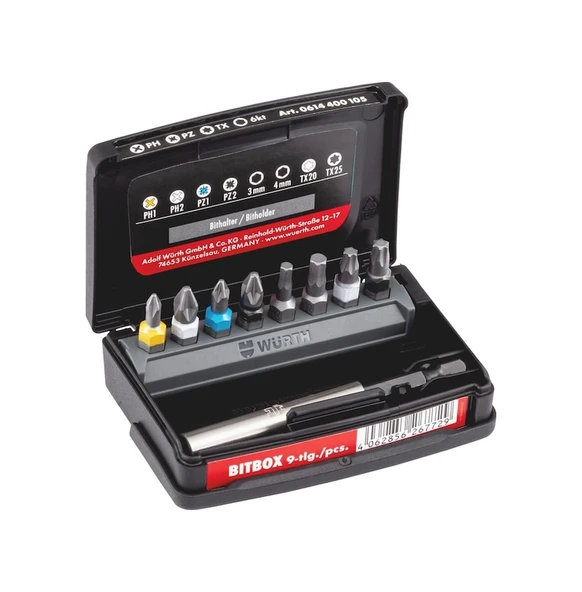 WÜRTH BİTS UÇ SETİ PH/PZ/TX/ALLEN 9 PARÇA - Resim 2