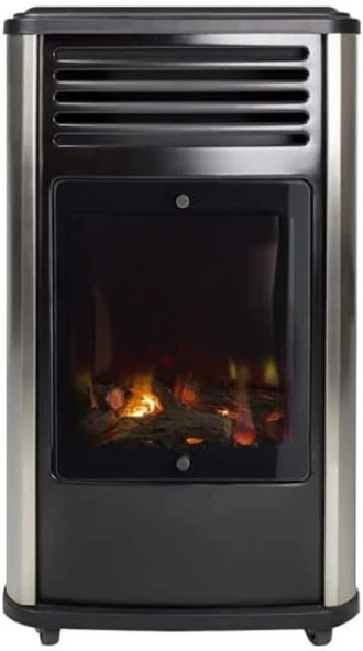 Aygaz Manhattan İç Mekan Isıtıcı, Güvenli Bağlantı Seti Dahil LPG'li Isıtıcı, 2 Isı Kademeli, Gerçek Alev Etkisi, Güvenli Oda Isıtıcı, 3,40 kW Isı Gücü ürün görseli