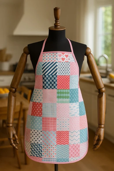 Dijital Baskılı Su Sıvı Geçirmez Leke Tutmaz Mutfak Önlüğü Lovella - Resim 2