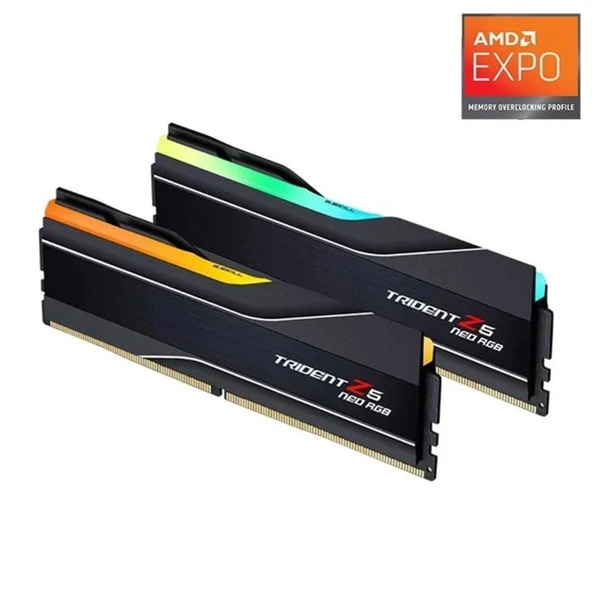 F5-6000J2636H48GX2-TZ5NR GSKILL TZ5 Neo RGB Siyah DDR5-6000Mhz CL26 96GB (2x48GB) DUAL (26-36-36-96) 1.45V AMD EXPO Teknoloj ürün görseli 1