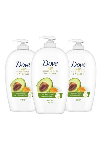 Dove Sıvı Sabun Avokado Yağı 450 Ml x3 Adet - Resim 2