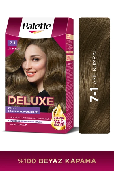 Palette Deluxe 7-1 Küllü Kumral Zengin Yağ Bakımı Kit Saç Boyası Bakım Maskesi ürün görseli