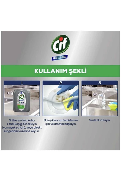 Cif Domestos Professional Çamaşır Suyu 10 Lt + Professional Bulaşık Deterjanı Elde Yıkama 10 Lt - Resim 7