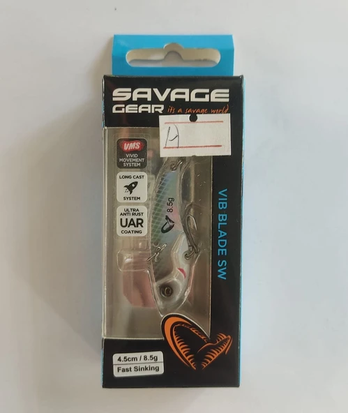 SAVAGE GEAR 3D VIB BLADE4.5 CM ,8.5 GR PEARL WHİTE BALIK YEM 71440 - Resim 2