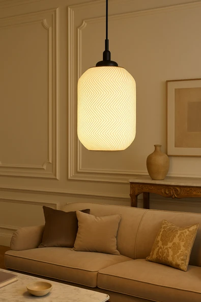 PAMUK'S DESİGN Dekoratif Avize Zikzak Serisi İskandinav Ev Ofis Veranda Mutfak Çap 20 Cm ürün görseli