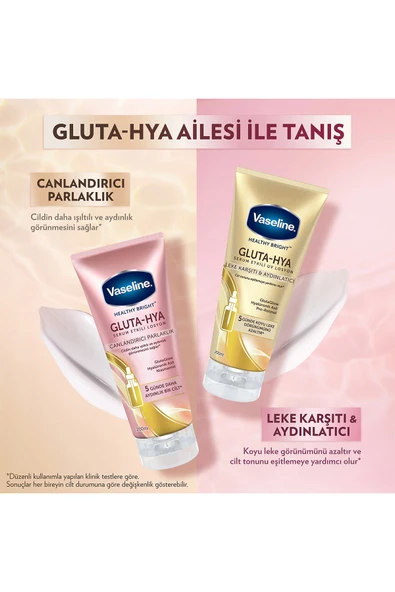 Vaseline Gluta Hya Serum Etkili Uv Vücut Losyonu Leke Karşıtı Ve Aydınlatıcı 200 ml X2 - Resim 8