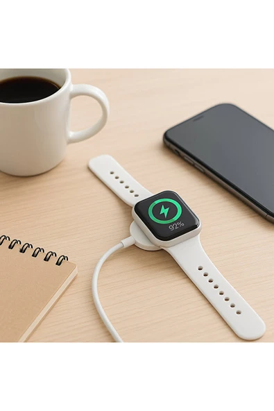 Daytona Apple MU9K2AM-A Apple Watch Magnetic Charger to USB Cable 1 M İthalatçı Garantili Manyetik Type C Şarj Kablosu - Resim 3