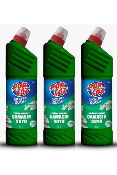 Porçöz Çamaşır Suyu Bahar Tazeliği 3x750ml ürün görseli