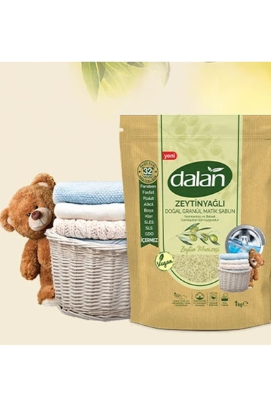 Dalan Zeytinyağlı Doğal Granül Matik Sabun Zeytin Mucizesi 1000 gr - Resim 4