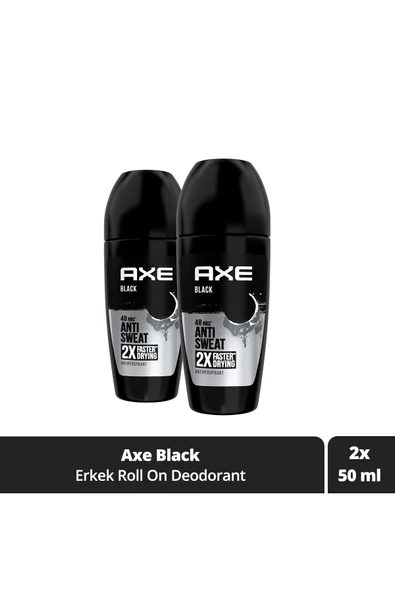 Axe Erkek Roll On Deodorant Black 48 Saat Etkileyici Koku 50 ml X2 ürün görseli
