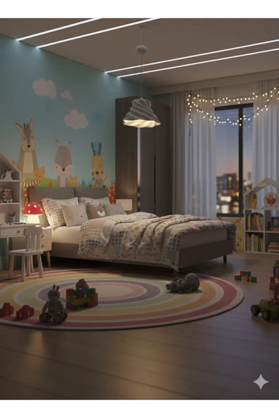 PAMUK'S DESİGN Modern Stroom Beton Dokulu Dekoratif Sarkıt Avize - Resim 2