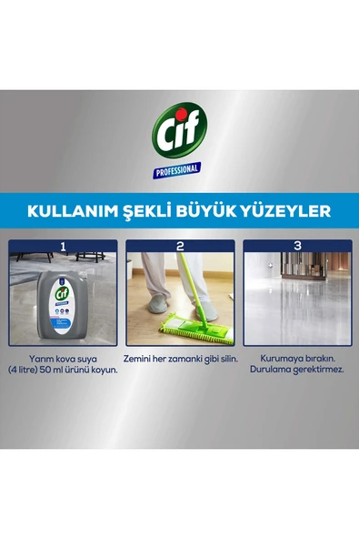Cif Profesyonel Çok Amaçlı Yüzey Temizleyici Çiçek Bahçesi 5 L X2 - Resim 6