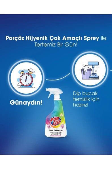 Porçöz PORÇÖZ ÇOK AMAÇLI HİJYENİK SPREY 750 ML X 2 ADET - Resim 2