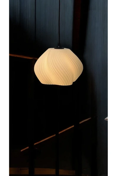 PAMUK'S DESİGN Vintage Dekoratif Bohem Vegan 3d Sarkıt Tekli Avize Oturma Odası Salon Mutfak - Resim 5