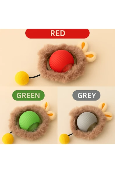 Animal Evcil Hayvan Tüylü USB type-c Şarjlı Hareketli Top ürün görseli 1