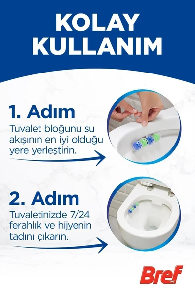 Bref Wc Power Aktiv Duopack Katı Tuvalet Bloğu 3 Çam 2 Okyanus, 5 X 2'li Paket - Resim 7