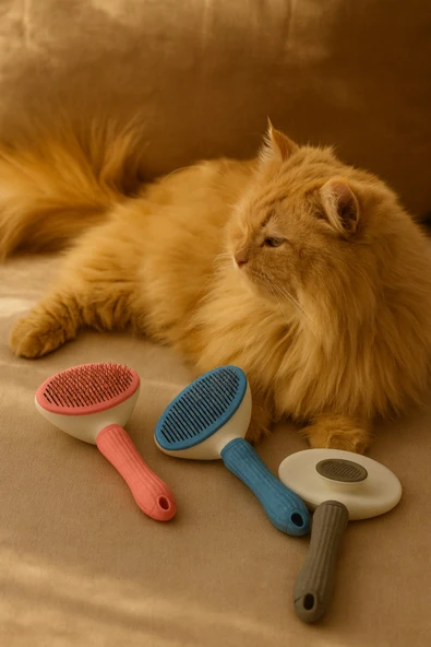 Animal Evcil hayvan Oval Basmalı Tarak - Resim 2