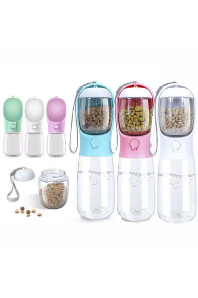 Animal Taşınabilir Su ve Mama Hazneli Seyahat Suluğu ürün görseli 1