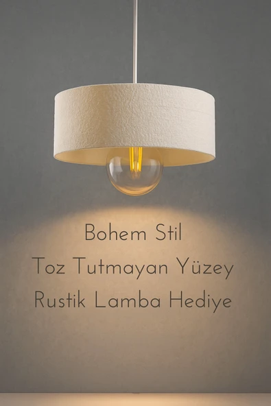 PAMUK'S DESİGN Oval Lüks Beton Görünümlü Modern Avize Vegan Toz Tutmayan Salon, Mutfak, Oturma Odası - Resim 6