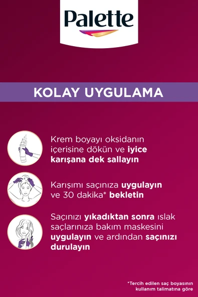 Palette Deluxe 7-1 Küllü Kumral Zengin Yağ Bakımı Kit Saç Boyası Bakım Maskesi - Resim 6
