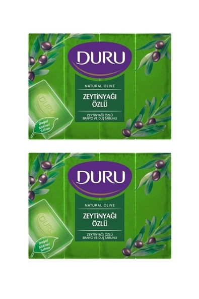 Duru Natural Olive Zeytinyağlı 4 Adet Banyo Sabunu 600 gr 8690506494575 (2 Adet) ürün görseli