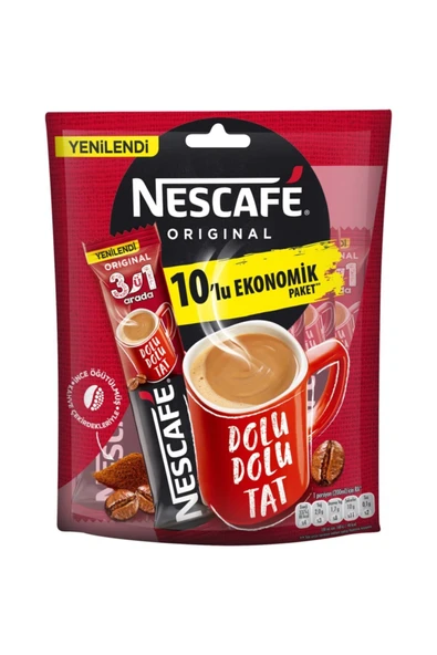 Nescafe 3 Ü 1 Arada Ekonomik Paket 10'lu ürün görseli