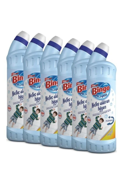 Bingo Oksijen Çamaşır Suyu 750 Ml Ferahlatan Hijyen Ekonomi Paketi 6'lı ürün görseli