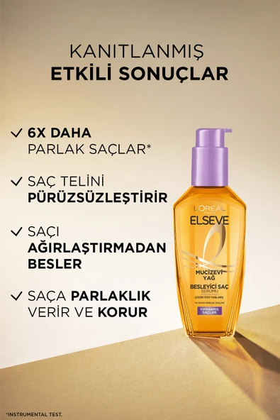 ELSEVE Yıpranmış Saçlar için Mucizevi Saç Bakım Yağı 100 ml - Resim 3