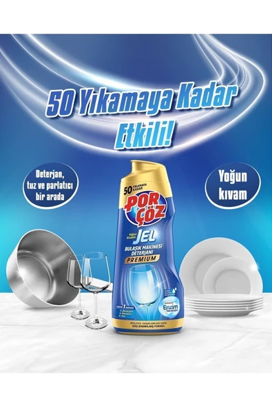 Porçöz 900 ml Jel Bulaşık Deterjanı Premium - Resim 3
