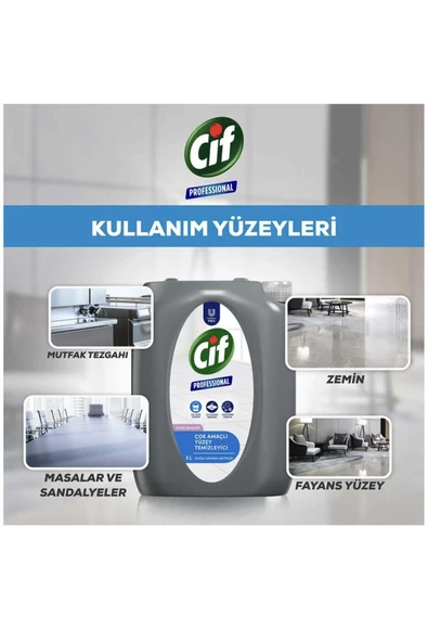 Cif Professional Çok Amaçlı Yüzey Temizleyici Çiçek Bahçesi 10 Lt (5Lt x 2 Adet) - Resim 7