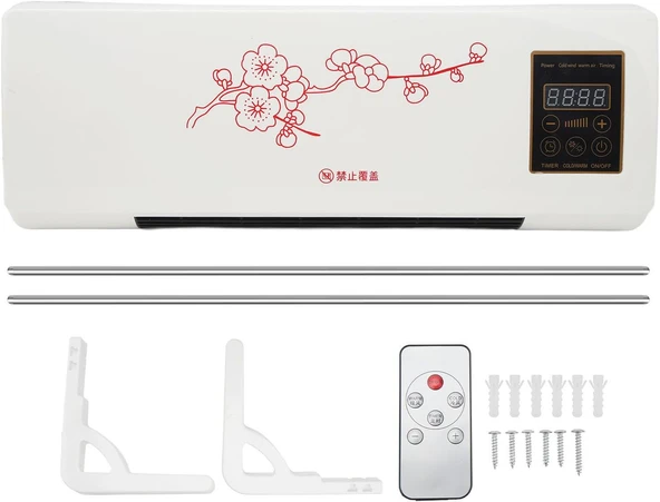 Duvara Monte Klima, Ev Için Dijital ekranlı Taşınabilir Elektrikli ısıtıcı ürün görseli 1