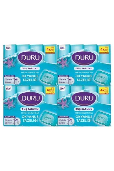 Duru Fresh Sensations Okyanus Tazeliği 16 Adet Duş Sabunu 4x600gr ürün görseli
