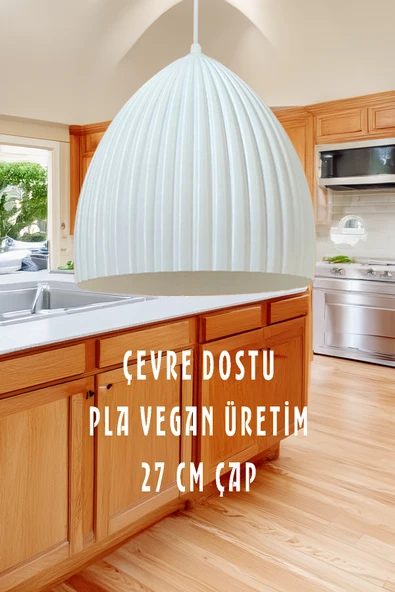 PAMUK'S DESİGN Modern Sarkıt Tekli Bohem Avize ( 23x27 cm ) Salon Mutfak Oturma Odası Cafe Bar - Resim 5