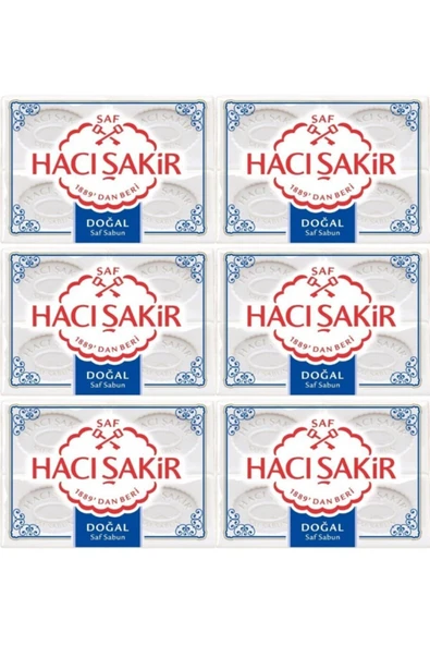 Hacı Şakir Kalıp Sabun 4'lü Doğal 600Gr. X 6 Adet ürün görseli
