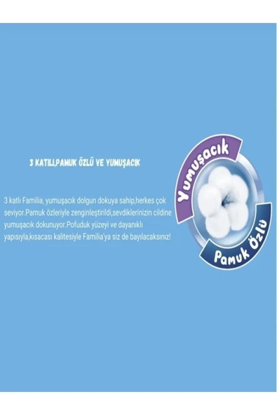 Familla Familia Plus Natural Tuvalet Kağıdı 40'lı 3 - Katlı - Resim 2