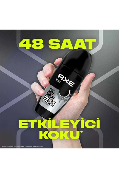Axe Erkek Roll On Deodorant Black 48 Saat Etkileyici Koku 50 ml X2 - Resim 5