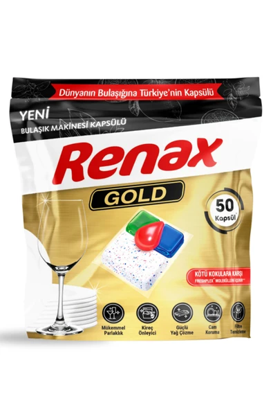 RENAX Gold Bulaşık Makinesi Kapsülü Hepsi Bir Arada 50 Li - Resim 2