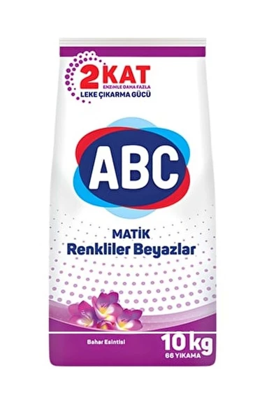 ABC Matik Toz Çamaşır Deterjanı 10kg Sık Yıkananlar Beyazlar & Renkliler (66 YIKAMA) - Resim 2