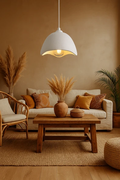 PAMUK'S DESİGN Şapka Form Beton Görünümlü Sarkıt Avize ürün görseli