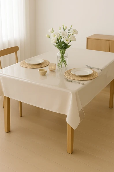 PAMUK'S DESİGN Pvc Şeffaf Kalın Masa Örtüsü Kaymaz Taban, Tüm Ebatlar 180 Micron 0,18 mm - Resim 7