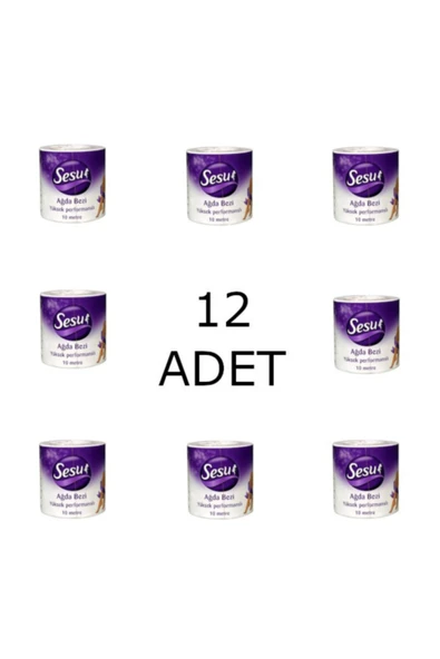 Sesu Ağda Bezi Rulo 10 Mt 12 Adet ürün görseli