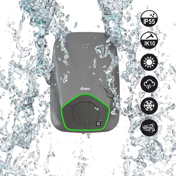 Hera ChargePack BS31C Personal Type2 Soket 32A 22kW Üç Faz RFID - Resim 5