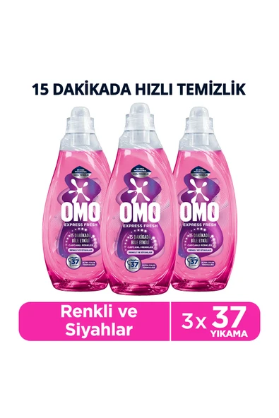 Unilever Express Fresh Capcanlı Renkler Renkli Ve Siyahlar Sıvı Çamaşır Deterjanı 1480 ml X3 ürün görseli